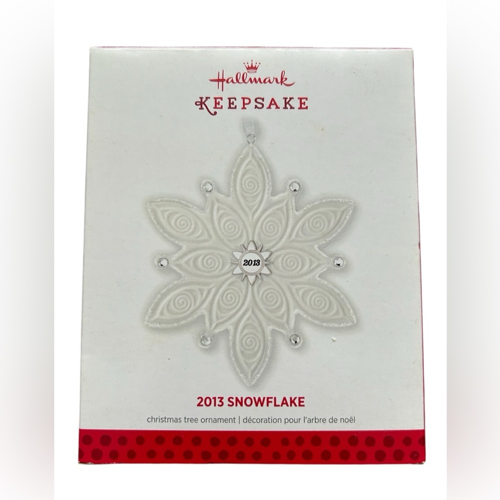2013 Hallmark Keepsake Porcelain Snowflake Ornament - White